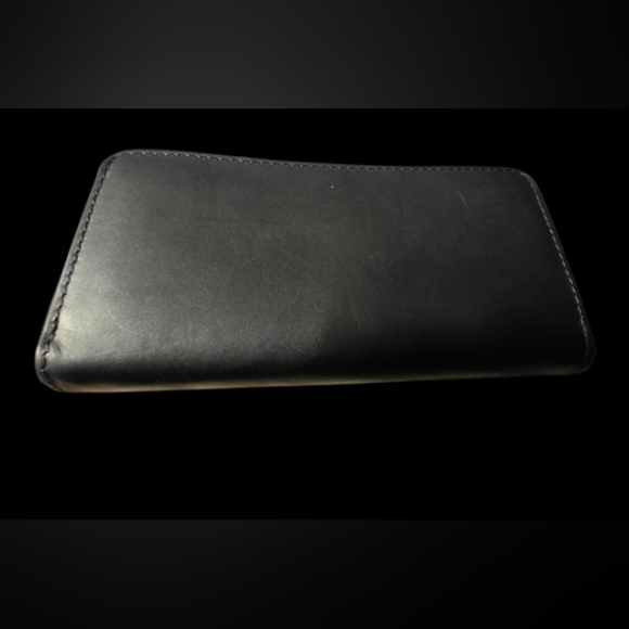 Portland Leather Goods Smooth Black Accordion Wallet - Picture 5 of 8